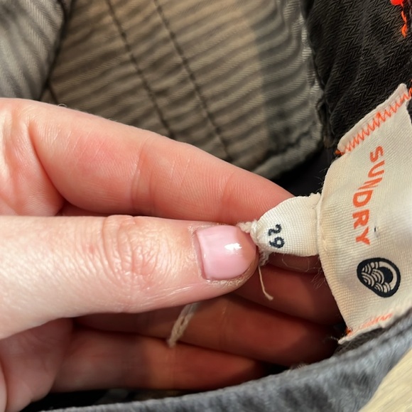 Sundry For Anthropologie Camo Le Soleil Pants Womens Size 29 Crystal Stripe NWT - Picture 8 of 11